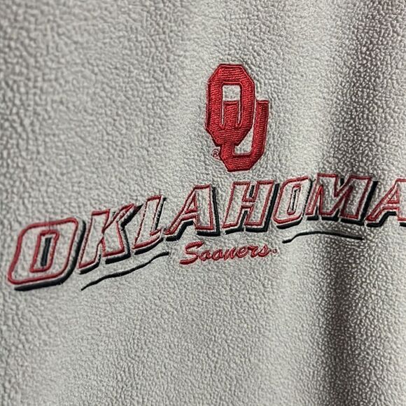 🔥🔥 OKLAHOMA OU SOONERS 1/4 ZIP Fleece Pullover Sweatshirt Jacket - EUC - XL - Picture 10 of 12